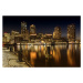 Fotografie BOSTON Fan Pier Park & Skyline at night, Melanie Viola, 40 × 26.7 cm