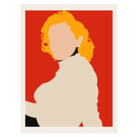 Ilustrace Marilyn Monroe Minimalist Pop Art, Retrodrome, 30 × 40 cm