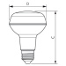 LED žárovka E27 Philips R80 8W (100W) teplá bílá (2700K), reflektor 36°
