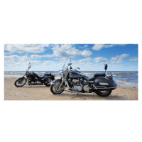 Dekor skleněný - motocykly na pláži 20/50
