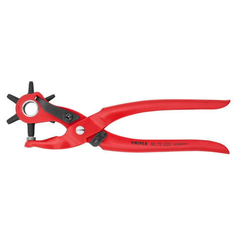 Knipex Revolverové děrovací kleště, červený práškový nástřik, 220 mm