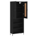 vidaXL Skříň highboard černá 69,5 x 34 x 180 cm kompozitní dřevo