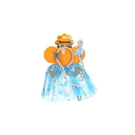 Set karneval - princezna modrá sukýnka s čelenkou Wiky