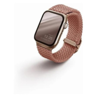 UNIQ Aspen Braided řemínek pro Apple Watch 45/44/42mm růžově zlatý