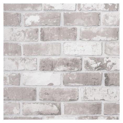 vidaXL Tapeta 3D vzor cihel šedá 10 x 0,53 m vliesová