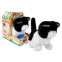 mamido Interaktivní plyšák kočka bílo-černá