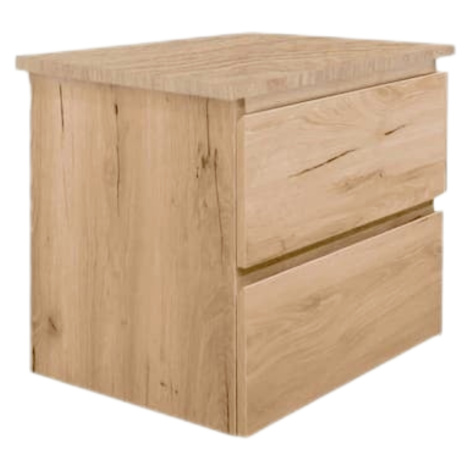 Koupelnová skříňka s dubovou krycí deskou SAT B-Way dub mat BWAY260OAKDESK
