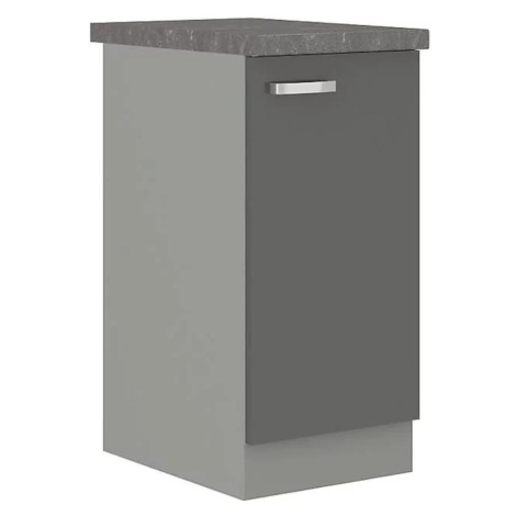 Kuchyňská skříňka Grey 40D 1F BB, šedá BAUMAX