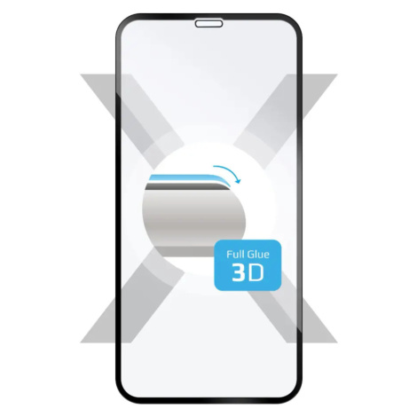 Tvrzené sklo FIXED 3D Full-Cover pro iPhone X/XS/11 Pro, s lepením přes celý displej, černé