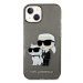 Karl Lagerfeld KLHCP14MHNKCTGK hard silikonové pouzdro iPhone 14 PLUS 6.7" black Gliter Karl&Cho