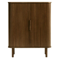 Hnědá skříňka v dekoru dubu s posuvnými dveřmi 113x90 cm Cavo – Unique Furniture