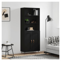 vidaXL Skříň highboard černá 69,5 x 34 x 180 cm kompozitní dřevo