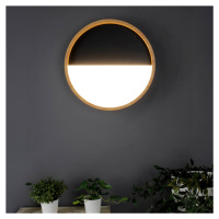 Eco-Light Nástěnné svítidlo LED Vista, černá barva/světlé dřevo, Ø 30 cm