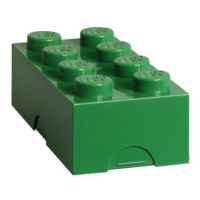 LEGO box na svačinu 100 x 200 x 75 - tmavě zelená