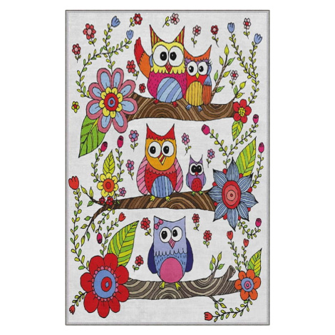 Dětský protiskluzový koberec Conceptum Hypnose Owls, 100 x 200 cm