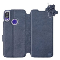 Flip pouzdro na mobil Xiaomi Redmi Note 7 - Modré - kožené - Blue Leather