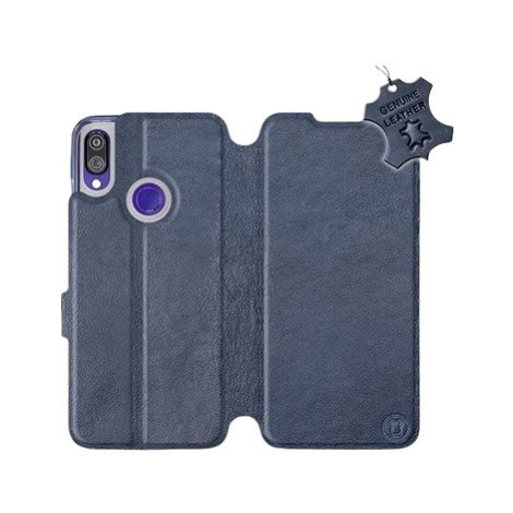 Flip pouzdro na mobil Xiaomi Redmi Note 7 - Modré - kožené - Blue Leather