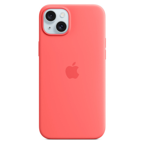Apple silikonový kryt s MagSafe na iPhone 15 Plus světle melounový