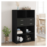 vidaXL Skříň highboard černá 80 x 42,5 x 124 cm kompozitní dřevo