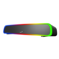 Genius SoundBar 200BT, 2.0, 4W, černý, regulace hlasitosti, podsvícené, 3,5 mm jack/ bluetooth, 