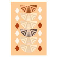 Ilustrace Mid century modern print. vector caroon, Oksana Nazarova, 26.7x40 cm