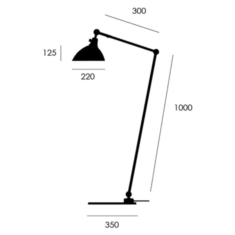 midgard midgard modulární stojací lampa TYPE 556 černá 120 cm