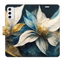 iSaprio flip pouzdro Gold Flowers pro Samsung Galaxy M52 5G