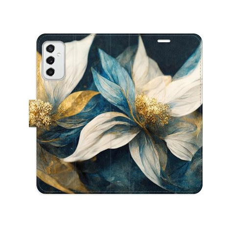 iSaprio flip pouzdro Gold Flowers pro Samsung Galaxy M52 5G