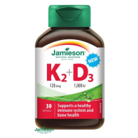 JAMIESON Vitamíny K2 120mcg a D3 1000 IU cps.30