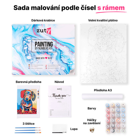 Malování podle čísel - ČÍNSKÝ DRAK V OBLACÍCH Rozměr: 40x50 cm, Rámování: bez rámu a bez vypnutí