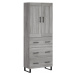 vidaXL Skříň highboard šedá sonoma 69,5 x 34 x 180 cm kompozitní dřevo