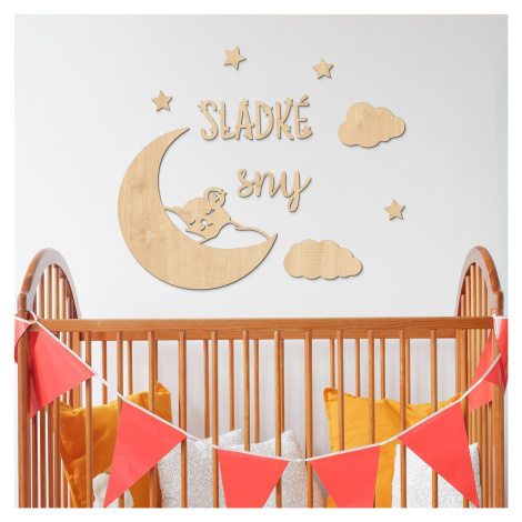 Dřevěná dekorace do dětského pokoje - Sladké sny Koala DUBLEZ