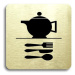 Accept Piktogram "kuchyňka" (80 × 80 mm) (zlatá tabulka - černý tisk bez rámečku)