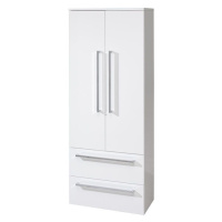MEREO Bino, koupelnová skříňka vysoká, dvojitá 163 cm, bílá CN669