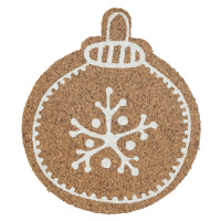 Altom Korková podložka pod hrnek Christmas tree bauble 10,7 x 10 x 0,3 cm, sada 6 ks