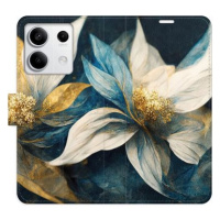 iSaprio flip pouzdro Gold Flowers pro Xiaomi Redmi Note 13 5G