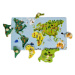 Adam Toys Edukační vkládačka s úchyty - Mapa Světa, Adam Toys