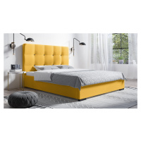 Eka Čalouněná postel Kanary 120x200 cm Barva látky Trinity: (2318) Žlutá, Úložný prostor: S kovo