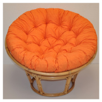 Papasan DIAS — ratan, látka, ⌀115 cm, medová / více barev Oranžový melír