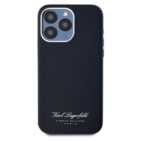 Zadní kryt Karl Lagerfeld Grained PU Hotel RSG pro Apple iPhone 15 Pro, černá