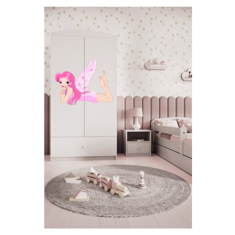 Kocot kids Dětská skříň Babydreams 90 cm víla s křídly bílá