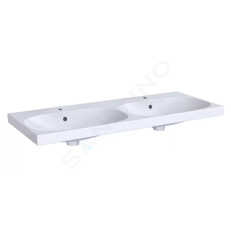 Geberit 500.627.01.2 - Dvojumyvadlo 1200x482 mm, 2 otvory pro baterie, s přepadem, bílá