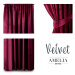 AmeliaHome Závěs Amelia Home Velvet s řasící páskou vínově červený