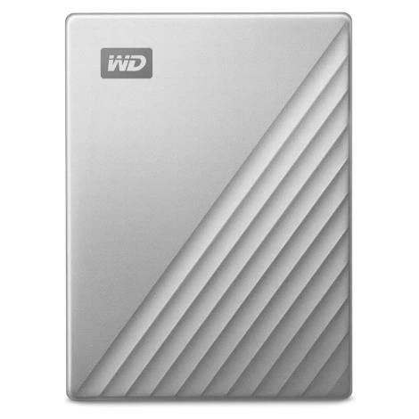 WD My Passport ULTRA 4TB USB-C Stříbrný externí 2,5" disk pro MAC WDBPMV0040BSL-WESN Stříbrná Western Digital