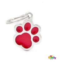 My Family MF RED PAWPRINT gravírovateľný přívěsek