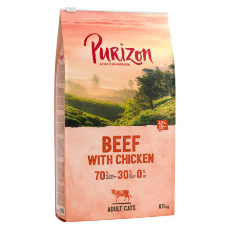 Výhodné balení Purizon - bezobilné 2 x 6,5 kg - Adult hovězí & kuře - bezobilné