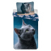 Jerry Fabrics s. r. o. Bavlněné povlečení 140x200 + 70x90 cm - Dark Cat