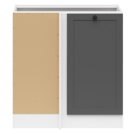 JAMISON, skříňka dolní rohová 100 cm bez pracovní desky, levá, bílá/grafit Brw