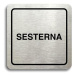 Accept Piktogram "sesterna II" (80 × 80 mm) (stříbrná tabulka - černý tisk)