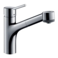 Dřezová baterie Hansgrohe Talis s vytahovací sprškou, 2 proudy chrom 73860000